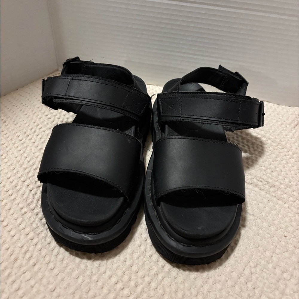 Dr Martens Voss Sandals Womens Black Leather Strap Size 6 - Picture 6 of 12